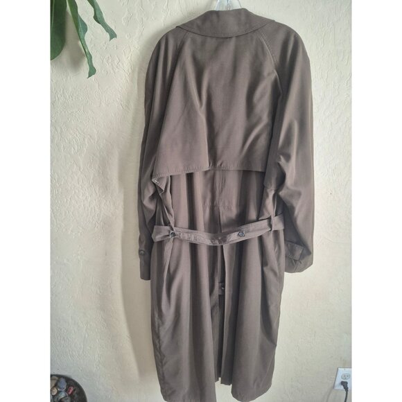 Ralph Lauren Olive Double-Breasted Trench Coat size 46L - Picture 4 of 8